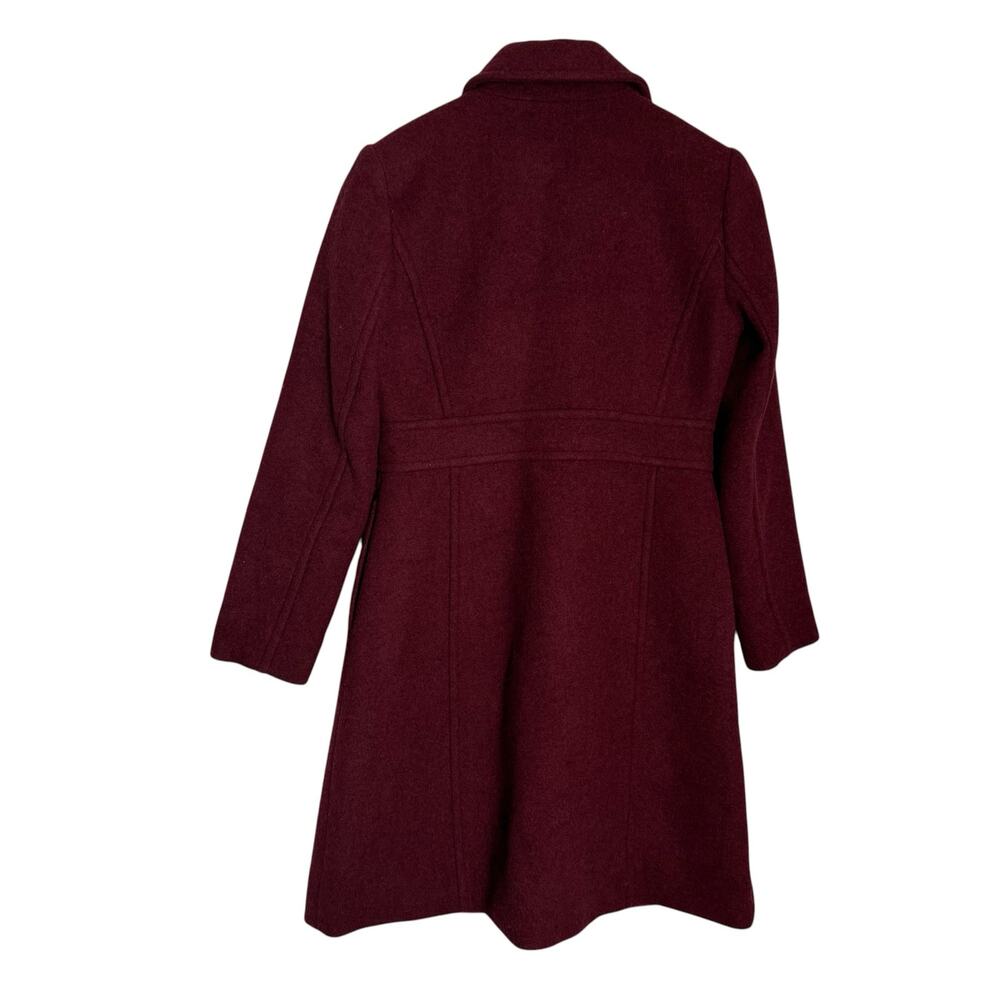 J.Crew Red Wool Lady Day Jeweled Rhinestone Button Coat Size 0 Petite - Picture 9 of 12